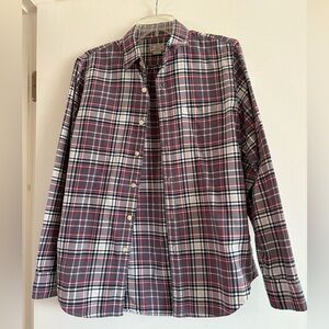 J. Crew Red and Gray Plaid Shirt